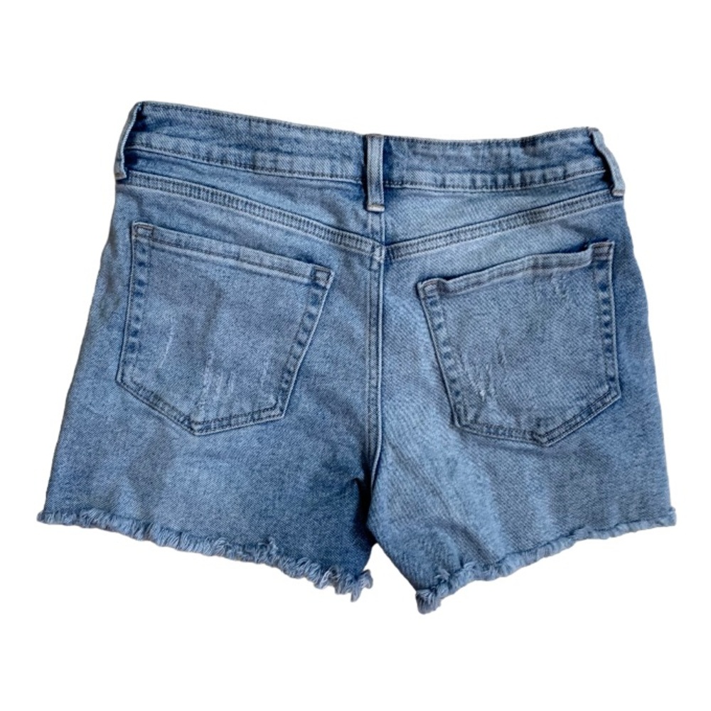 JUST USA distress fray cut off  denim shorts women’s size size  10 LARGE - Picture 4 of 15
